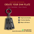 【Ships in 24hrs】Custom Car Plate Keychain – Personalized Number Tag (24H Fast Shipping)