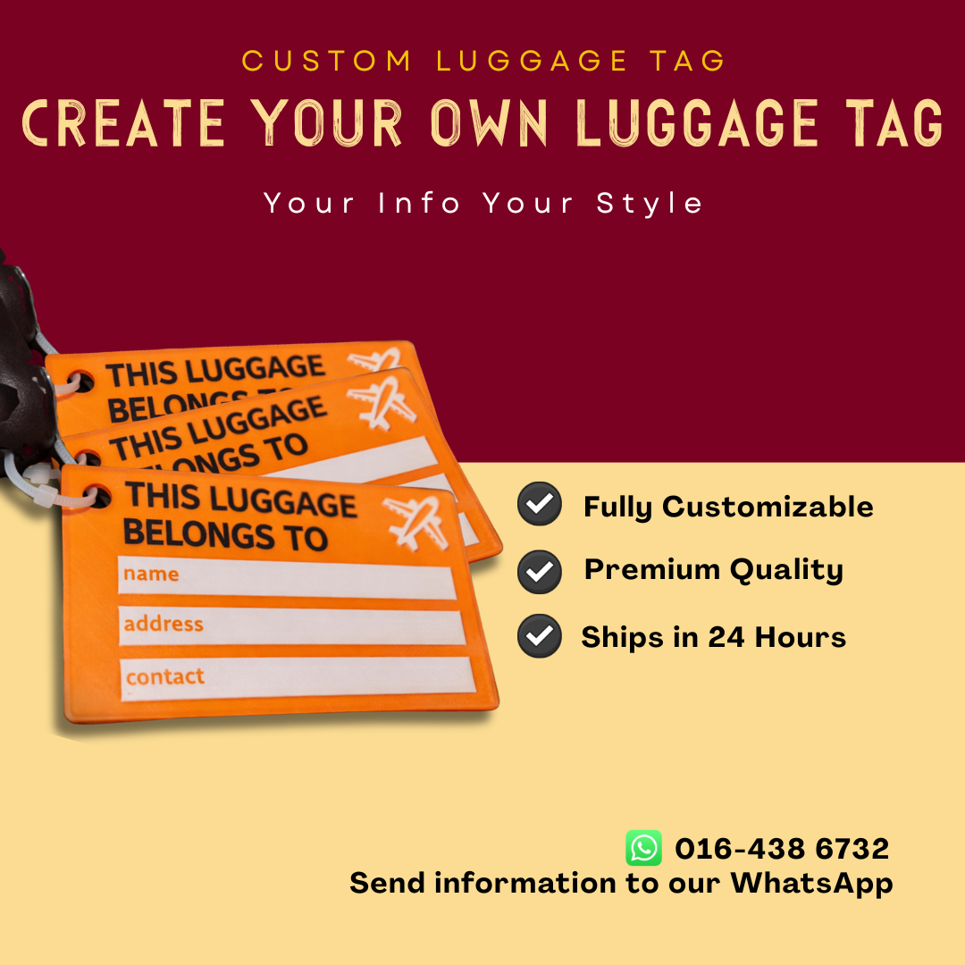 【Ships in 24hrs】Custom Luggage tag – Personalized Information Tag (24H Fast Shipping)