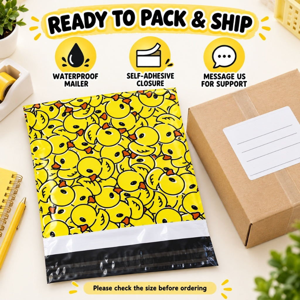Yellow duck print courier bag product image 8