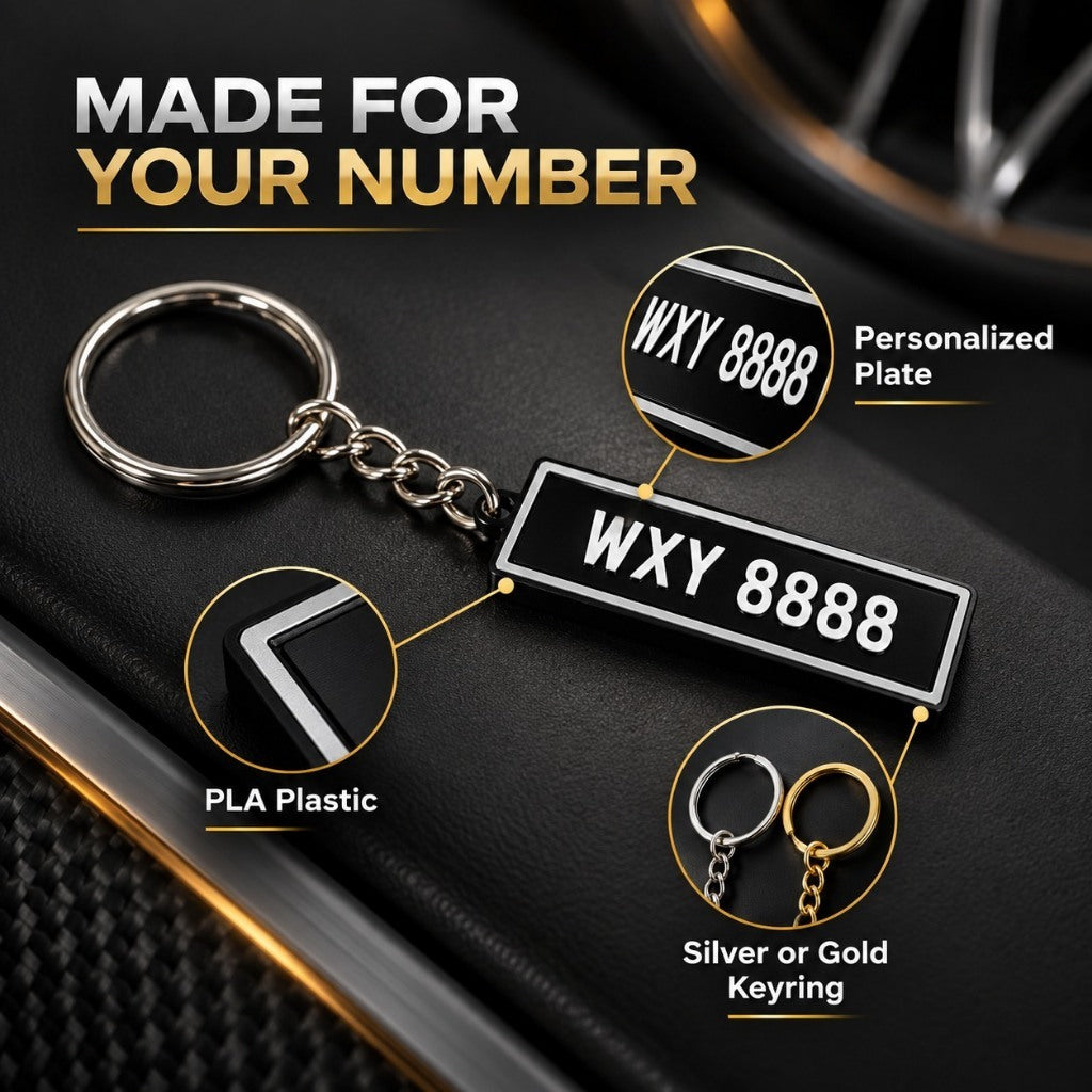 Custom car plate keychain - Shopee product photo 3