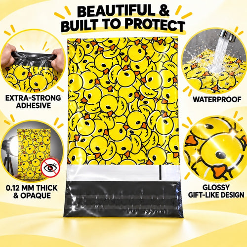 Yellow duck print courier bag product image 2