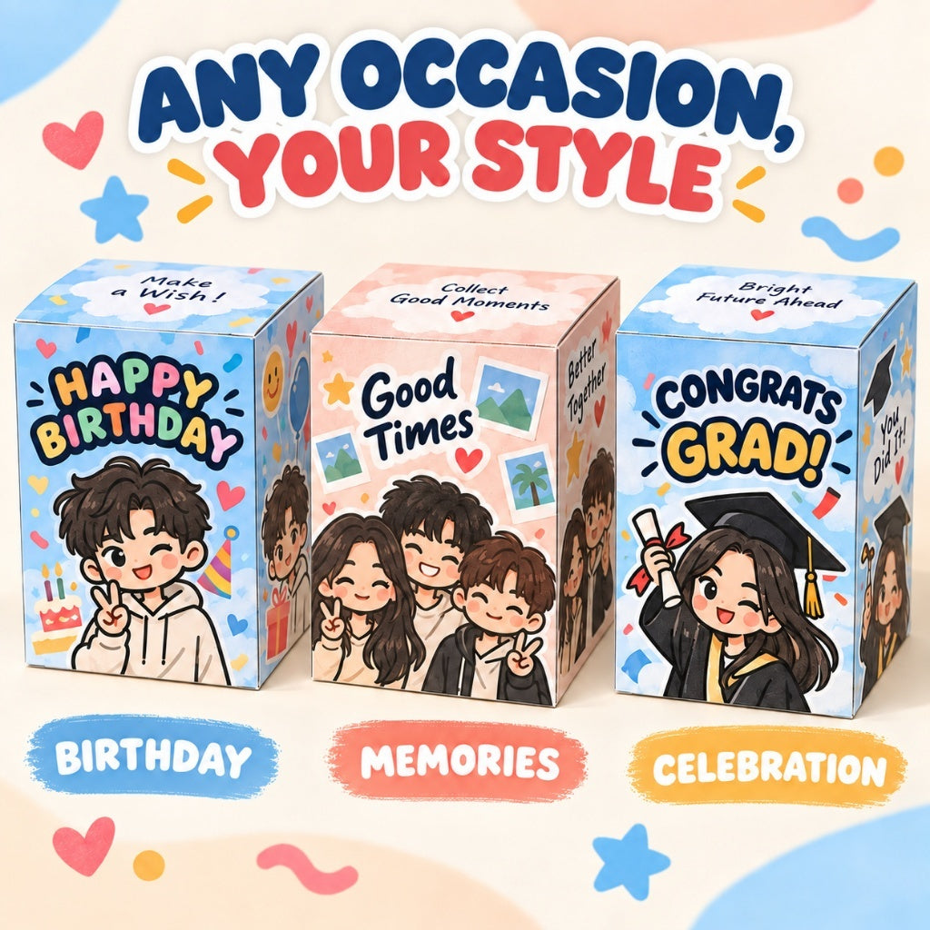 Custom photo gift box ordering information