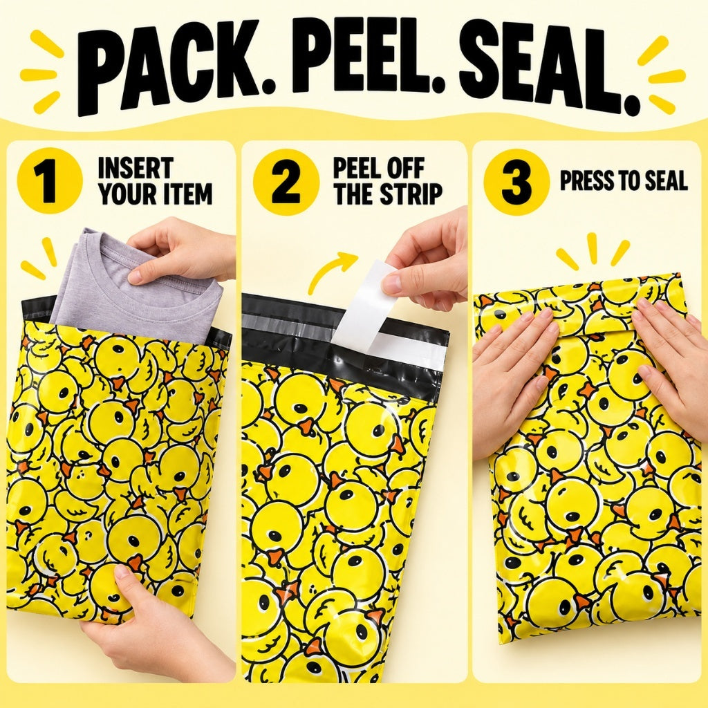 Yellow duck print courier bag product image 7
