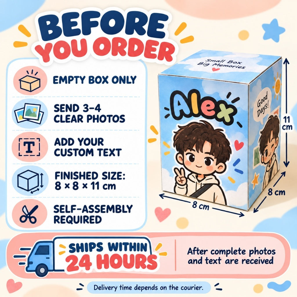 Custom photo memory box design