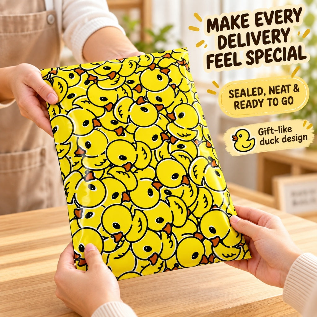 Yellow duck print courier bag product image 5