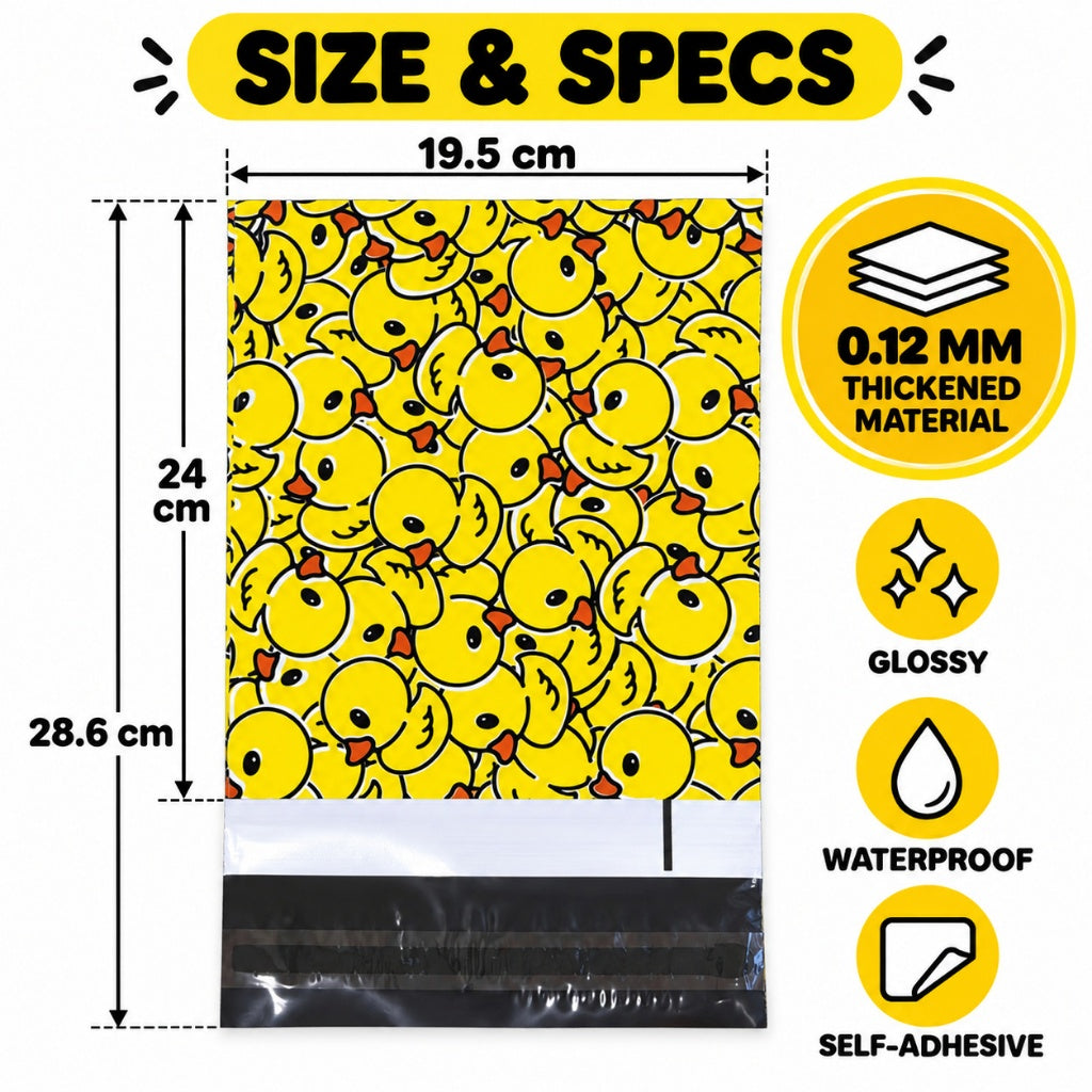 Yellow duck print courier bag product image 3