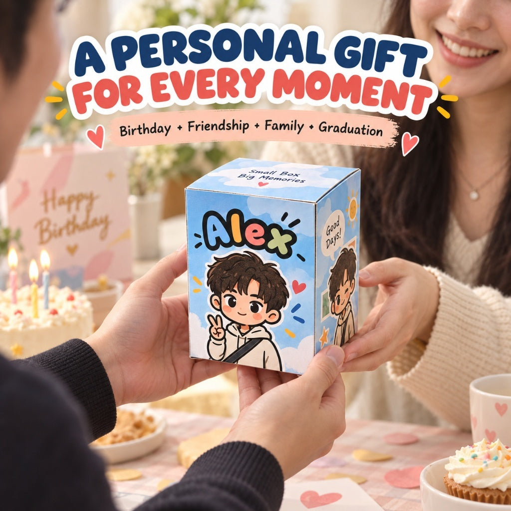 Personalised cube card design options